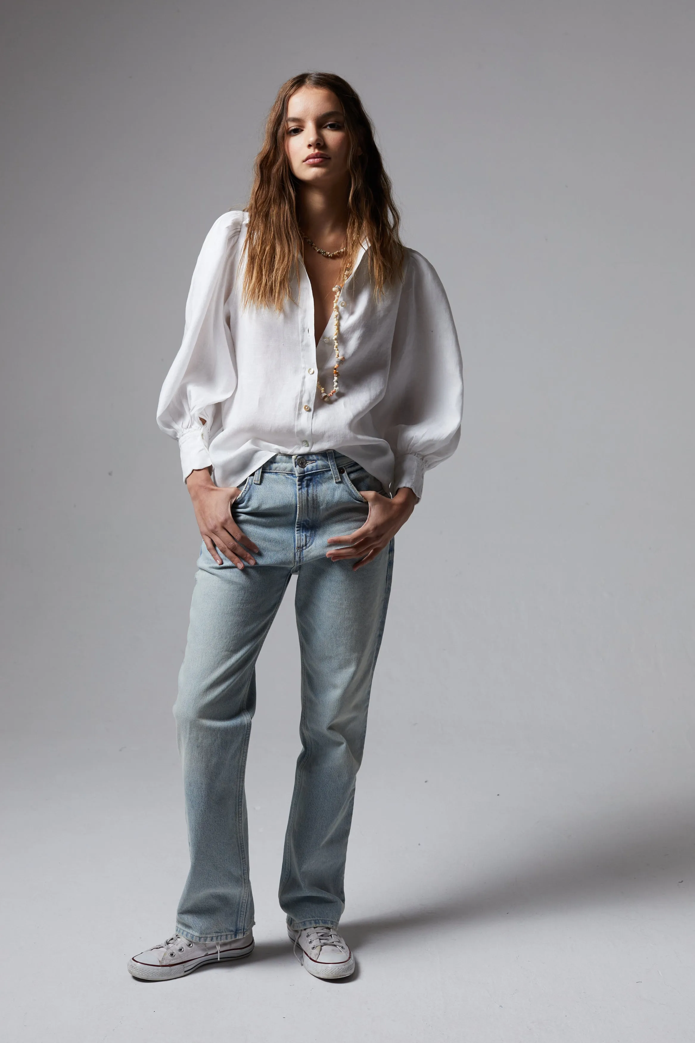 Camille Linen Shirt - White