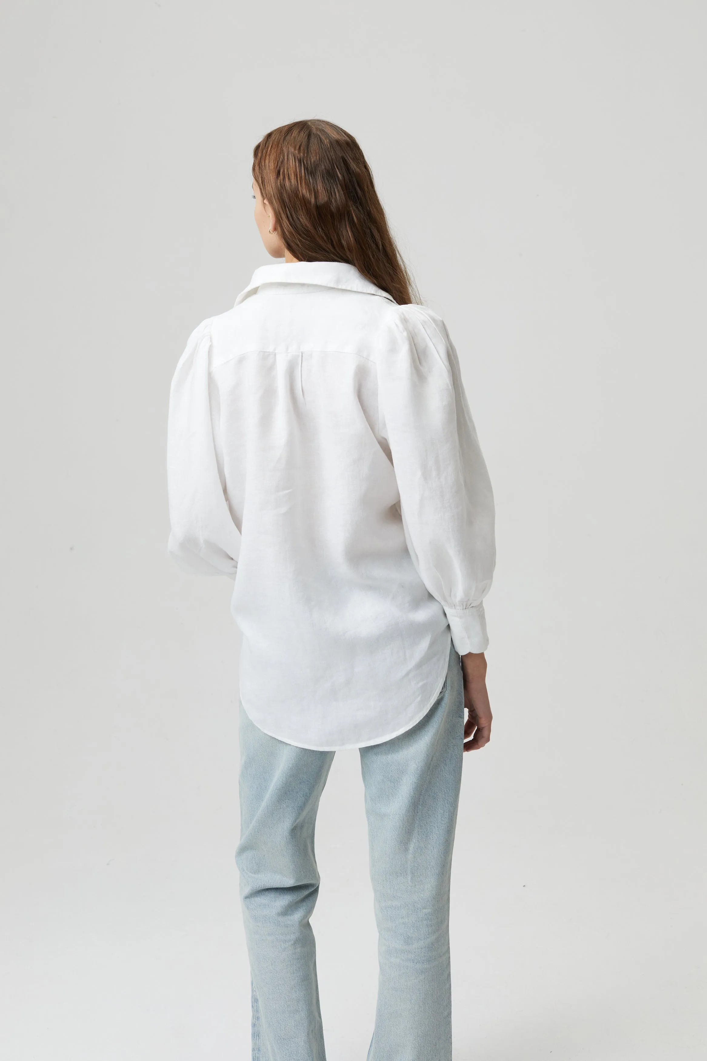 Camille Linen Shirt - White