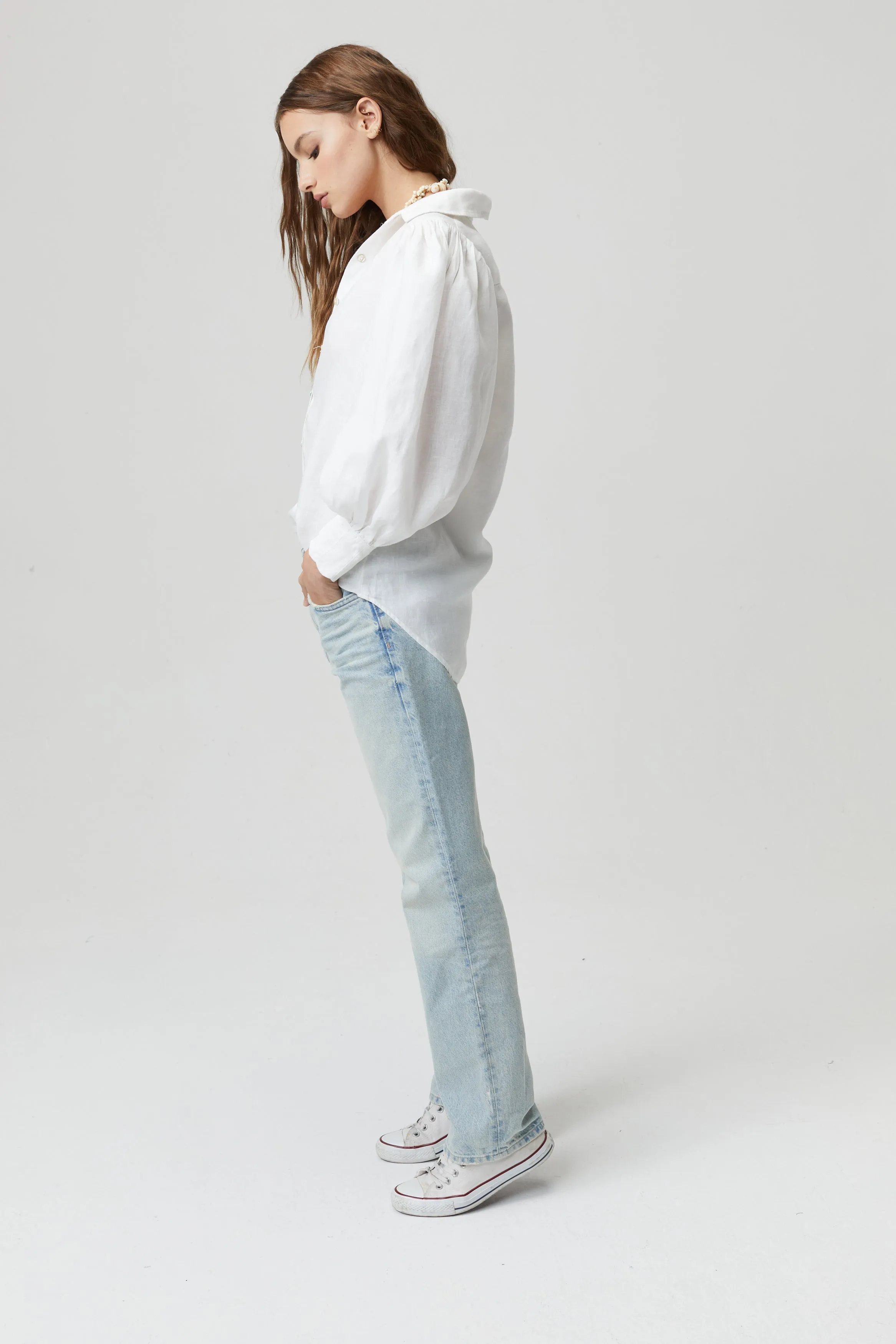 Camille Linen Shirt - White