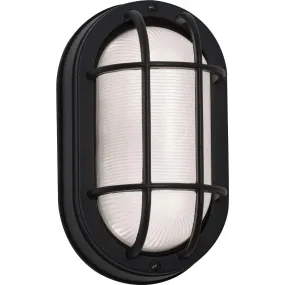 Cape 9 in. LED Outdoor Bulkhead Light 3000K Black Finish