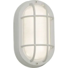 Cape 9 in. LED Outdoor Bulkhead Light 3000K White Finish