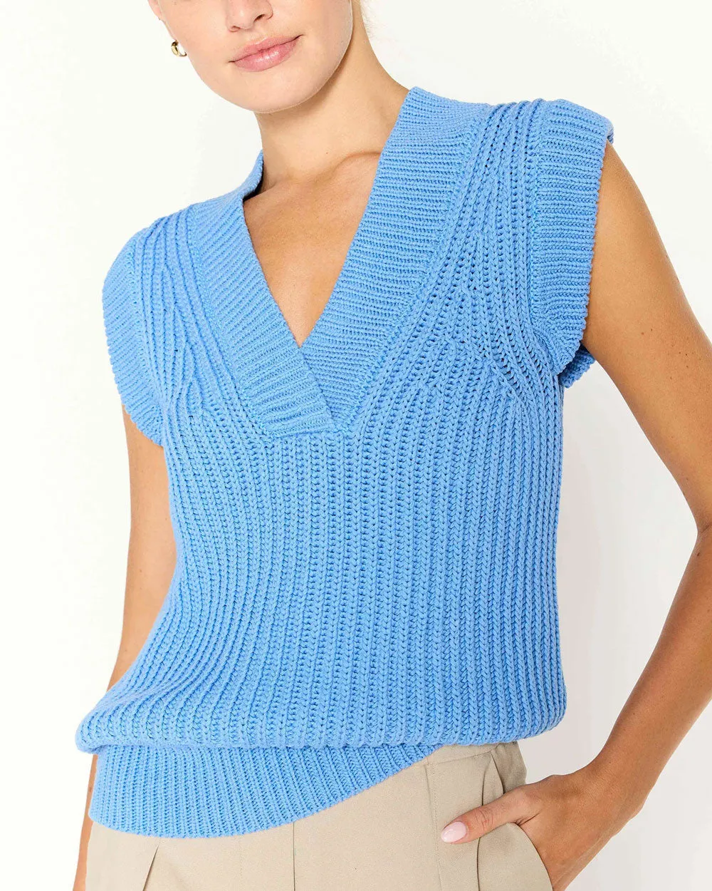 Cape Blue Uma Sleeveless Top