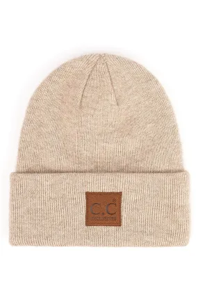 C.C HEATHERED BOYFRIEND BEANIE (Beige)