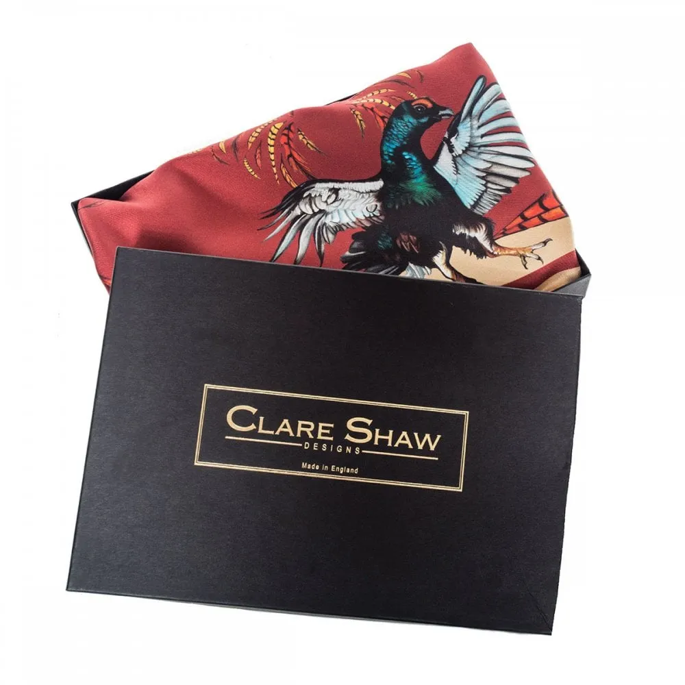 Clare Shaw Limited Edition Large Silk Game On Scarf
