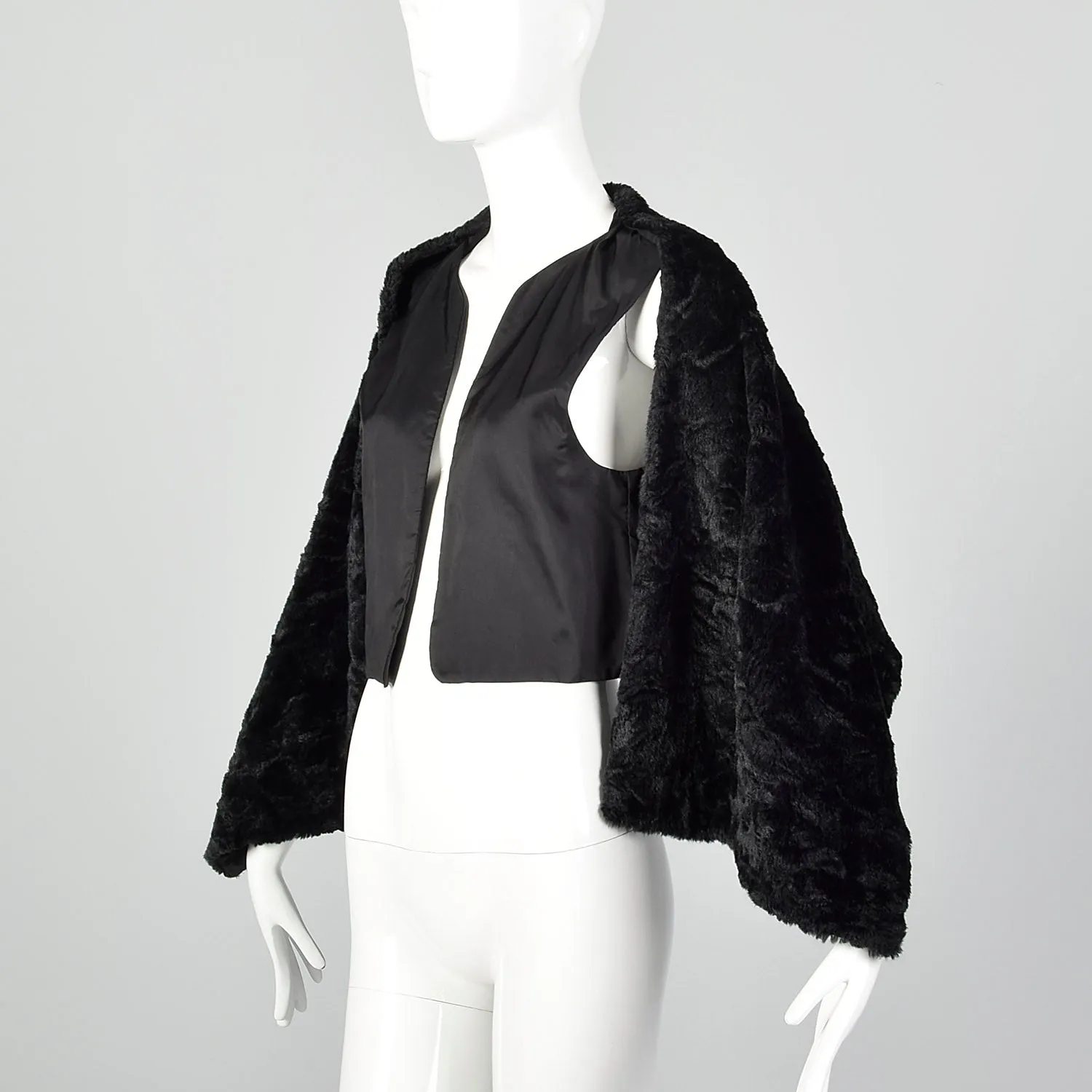 Comme des Garcons Black Faux Fur Vest