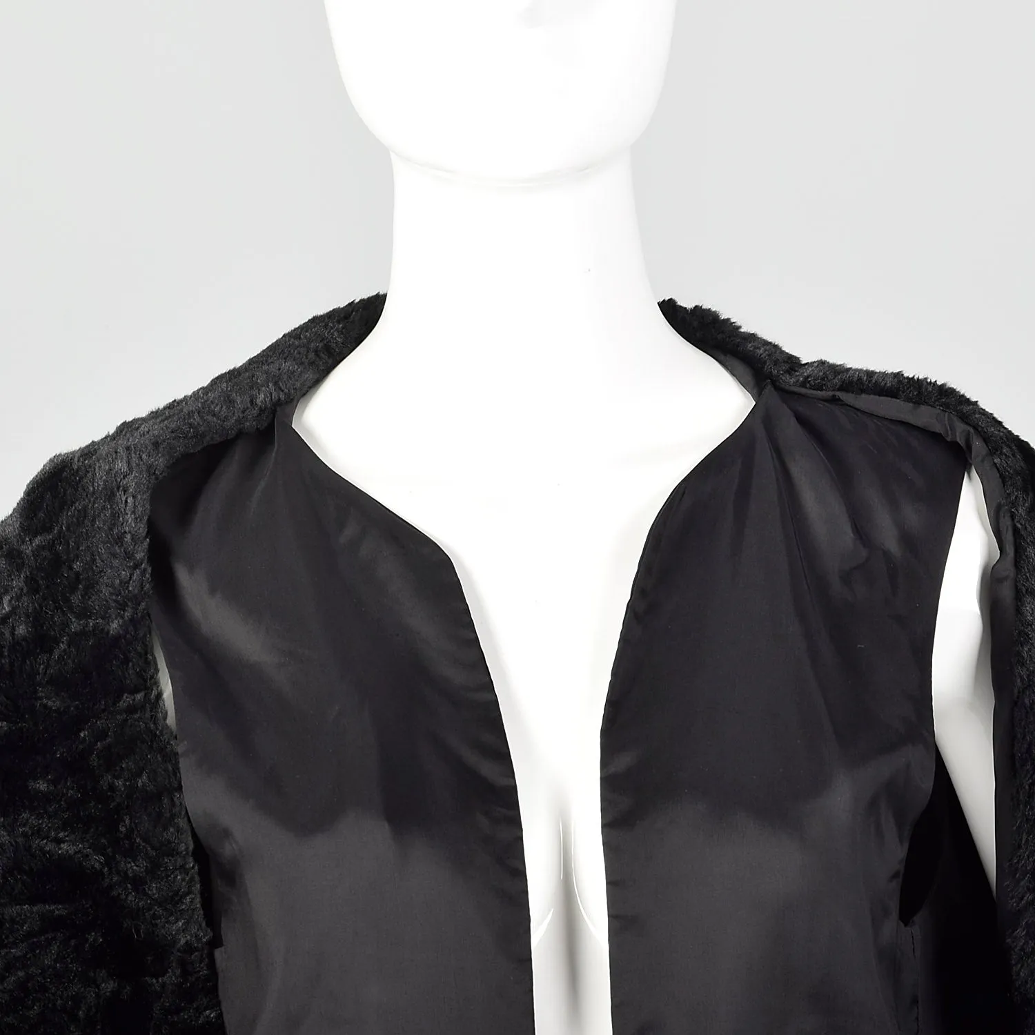 Comme des Garcons Black Faux Fur Vest
