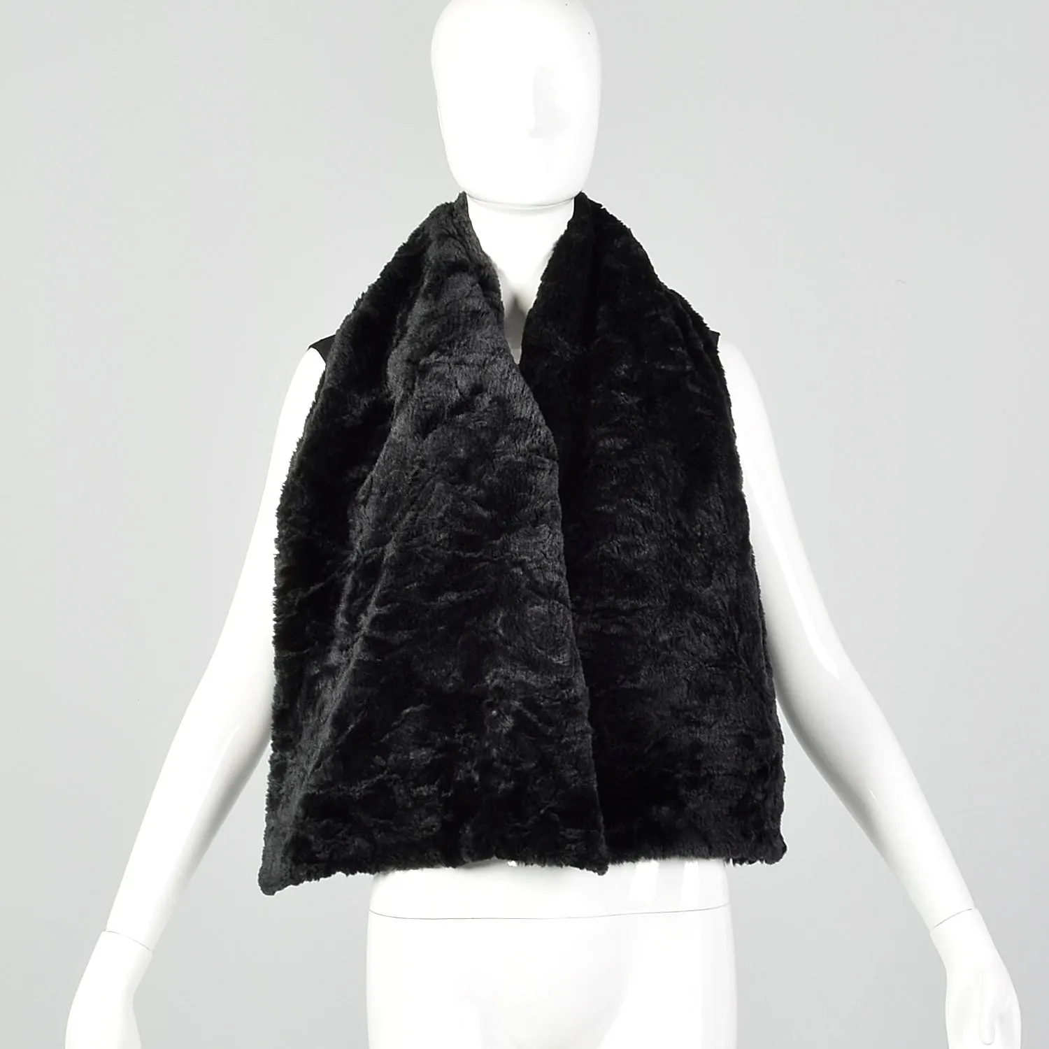 Comme des Garcons Black Faux Fur Vest