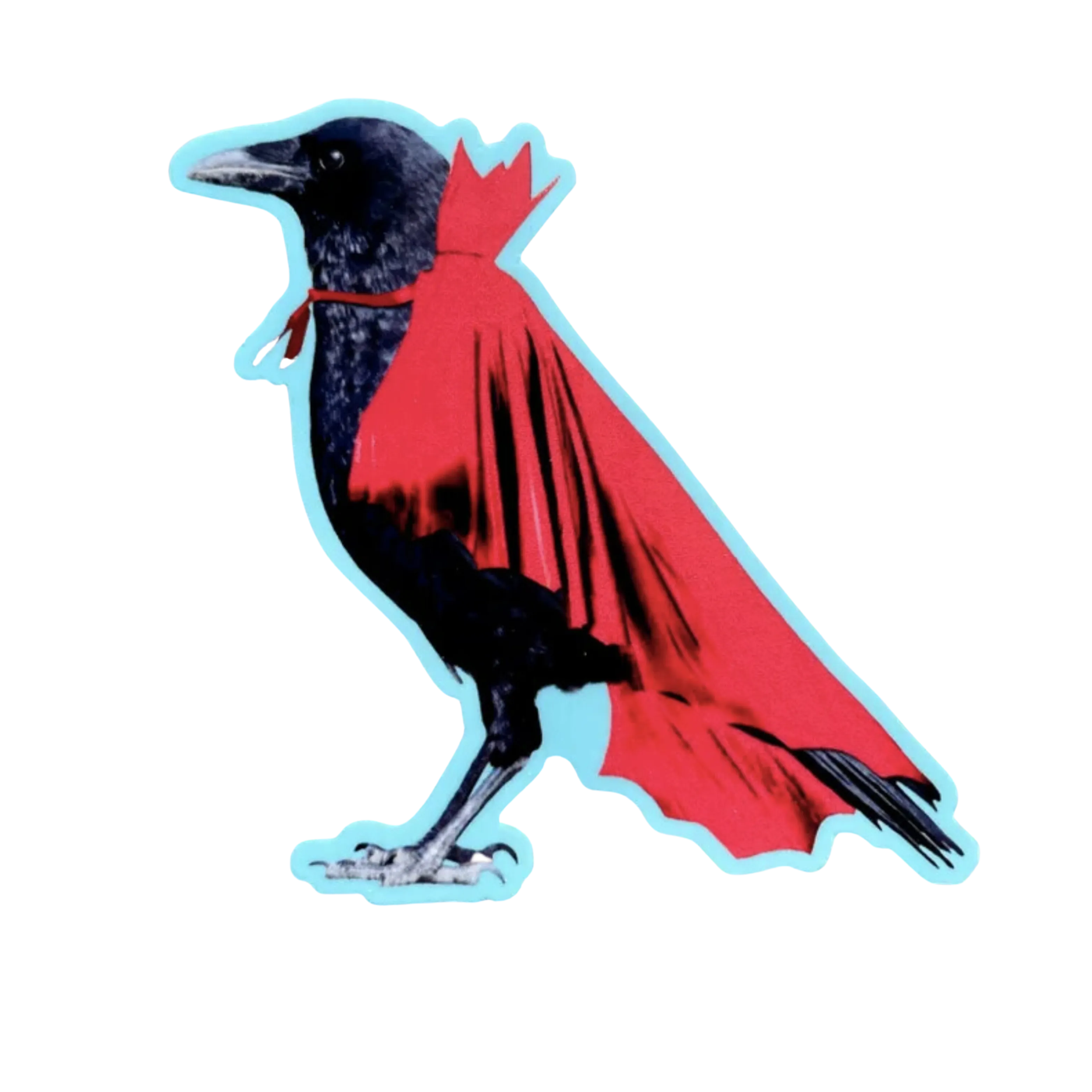 Crow with Cape funny bird sticker