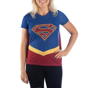 DC Supergirl Cape Tee Cosplay Supergirl Shirt Supergirl Cosplay - Supergirl Cape Shirt DC Comics Supergirl TShirt