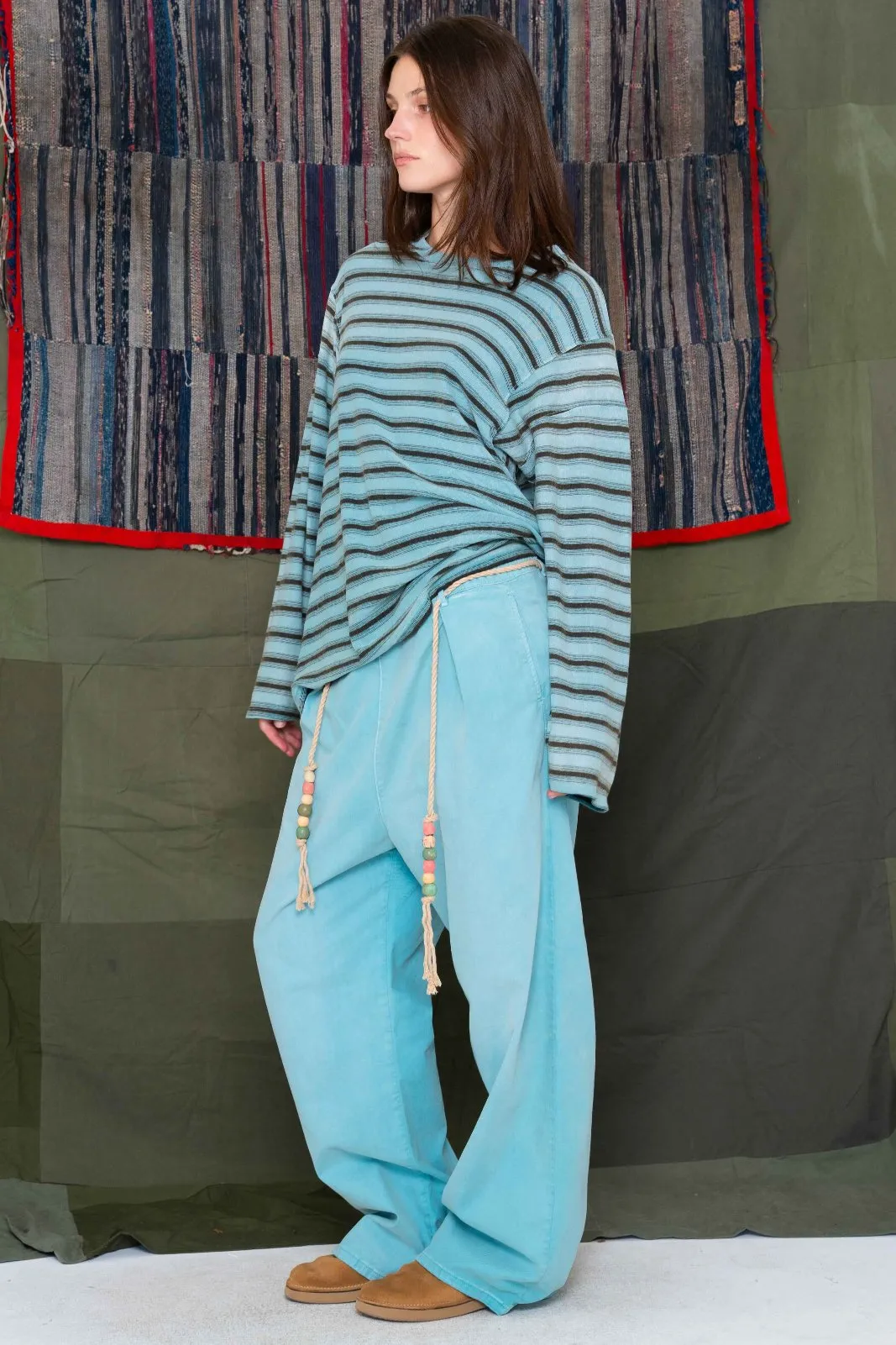 Derrick T Stripes Hemp/Organic Cotton Sunfaded Sea Angel