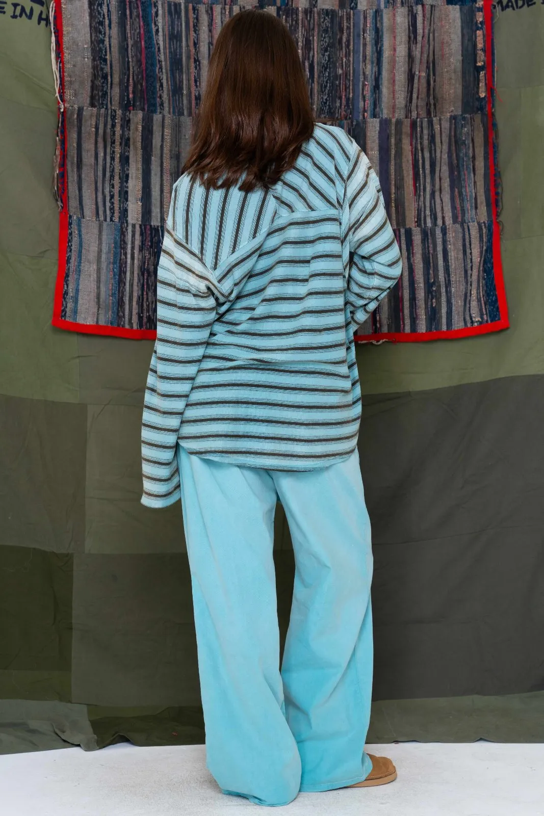 Derrick T Stripes Hemp/Organic Cotton Sunfaded Sea Angel