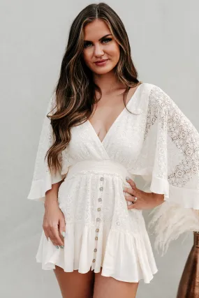 Desert Desire Crochet Lace Romper (Cream)