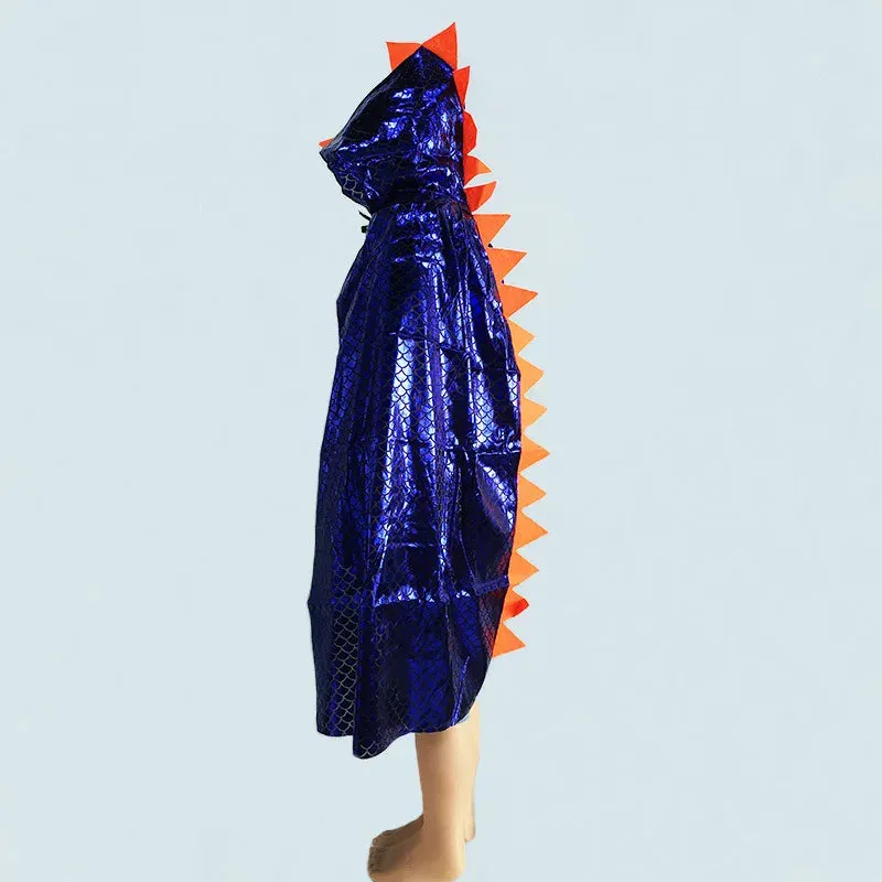 Dinosaur Cape Halloween Cosplay Costume Dragon Hooded Cloak