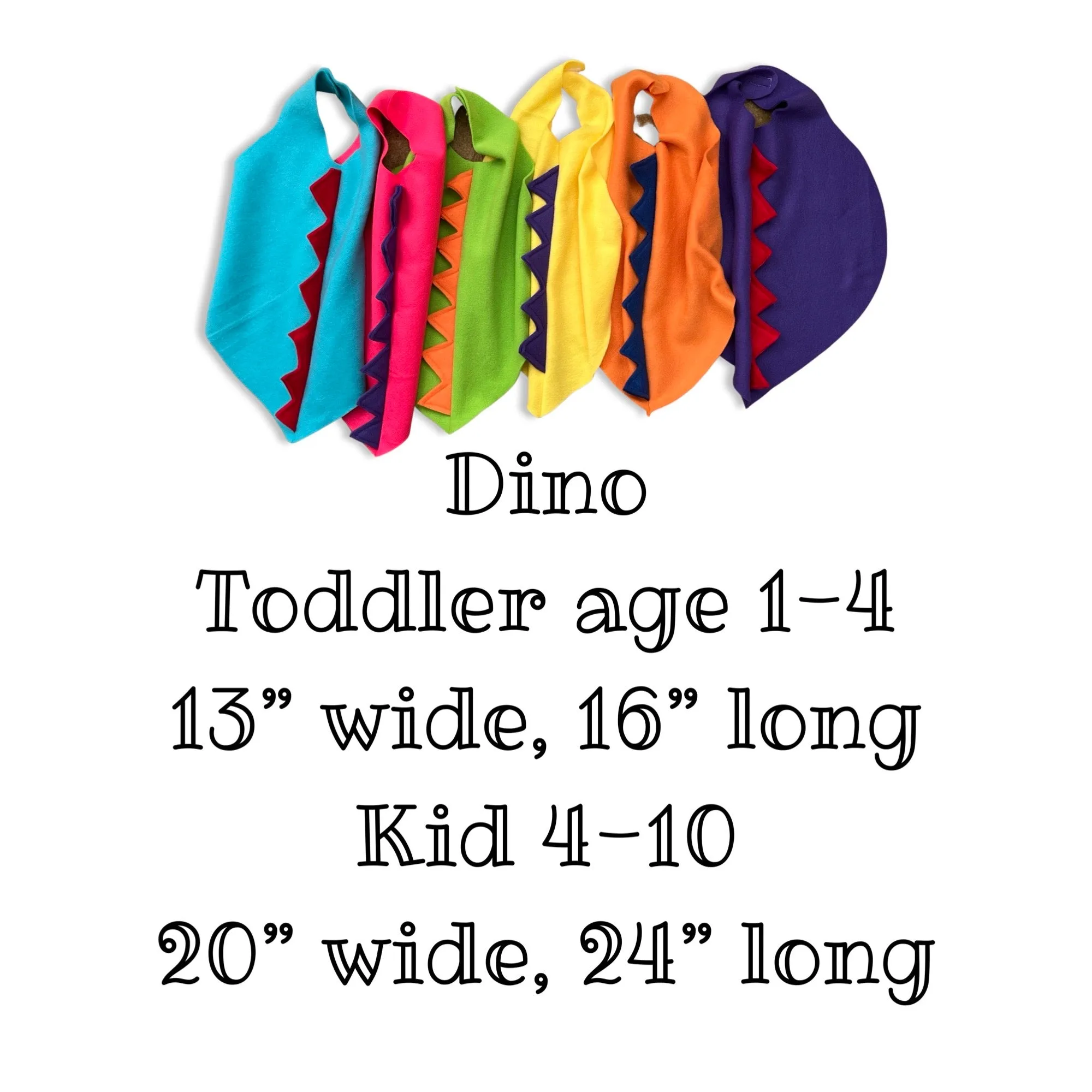 Dinosaur Cape Party Pack - Set of 5 capes or 10 capes