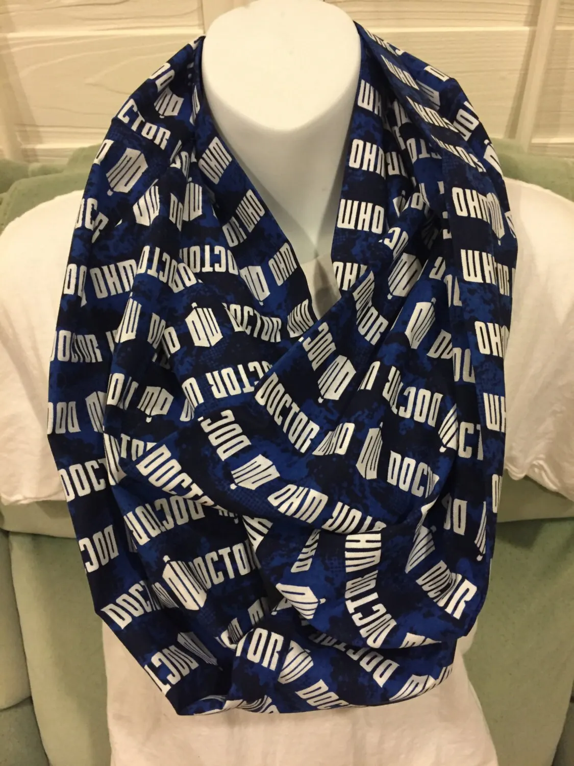 Doctor Who Logo Stripe Infinity Scarf - Sci-Fi Fashion Accessory for Whovians
