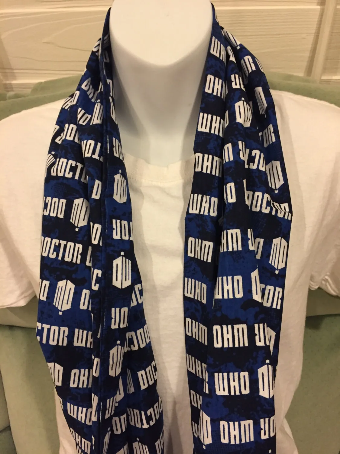Doctor Who Logo Stripe Infinity Scarf - Sci-Fi Fashion Accessory for Whovians