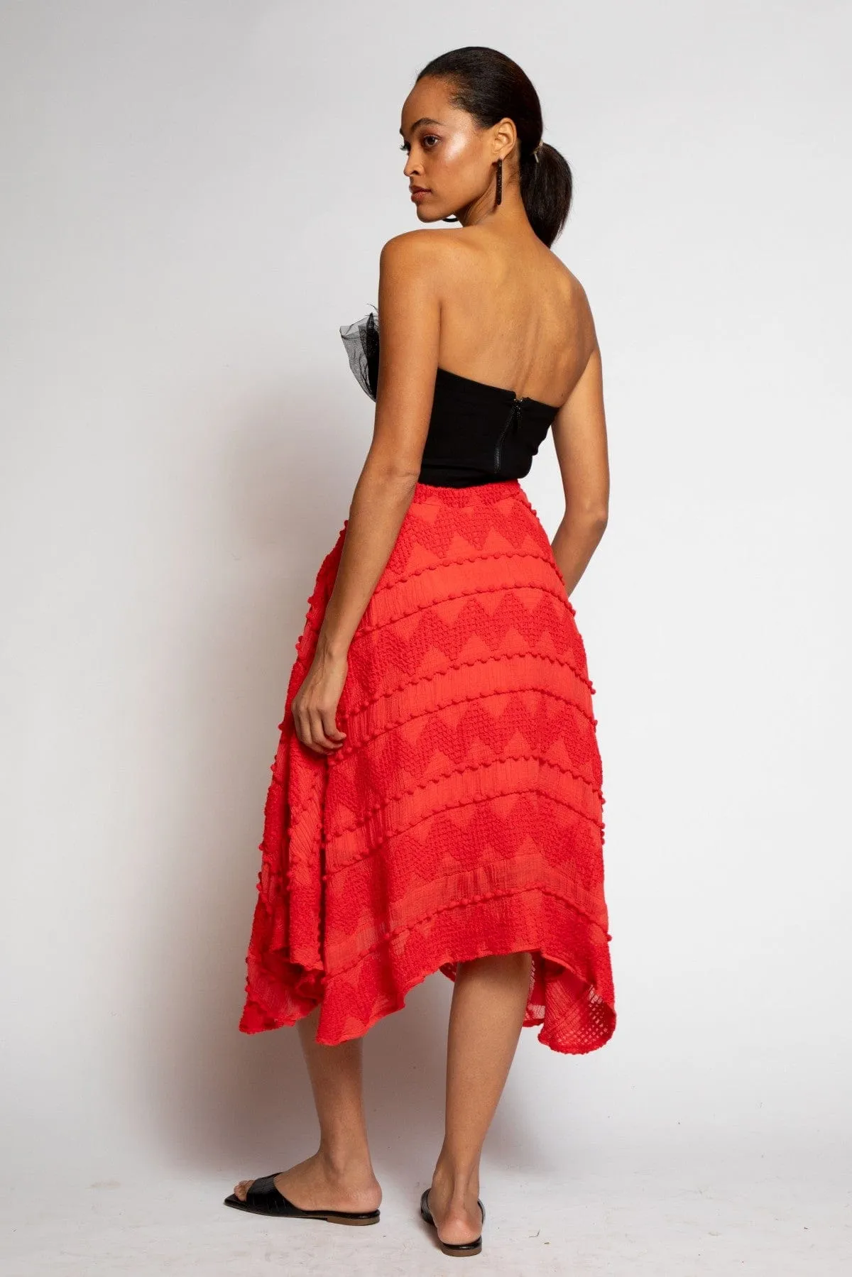 Dorset Skirt - Red Pom Pom