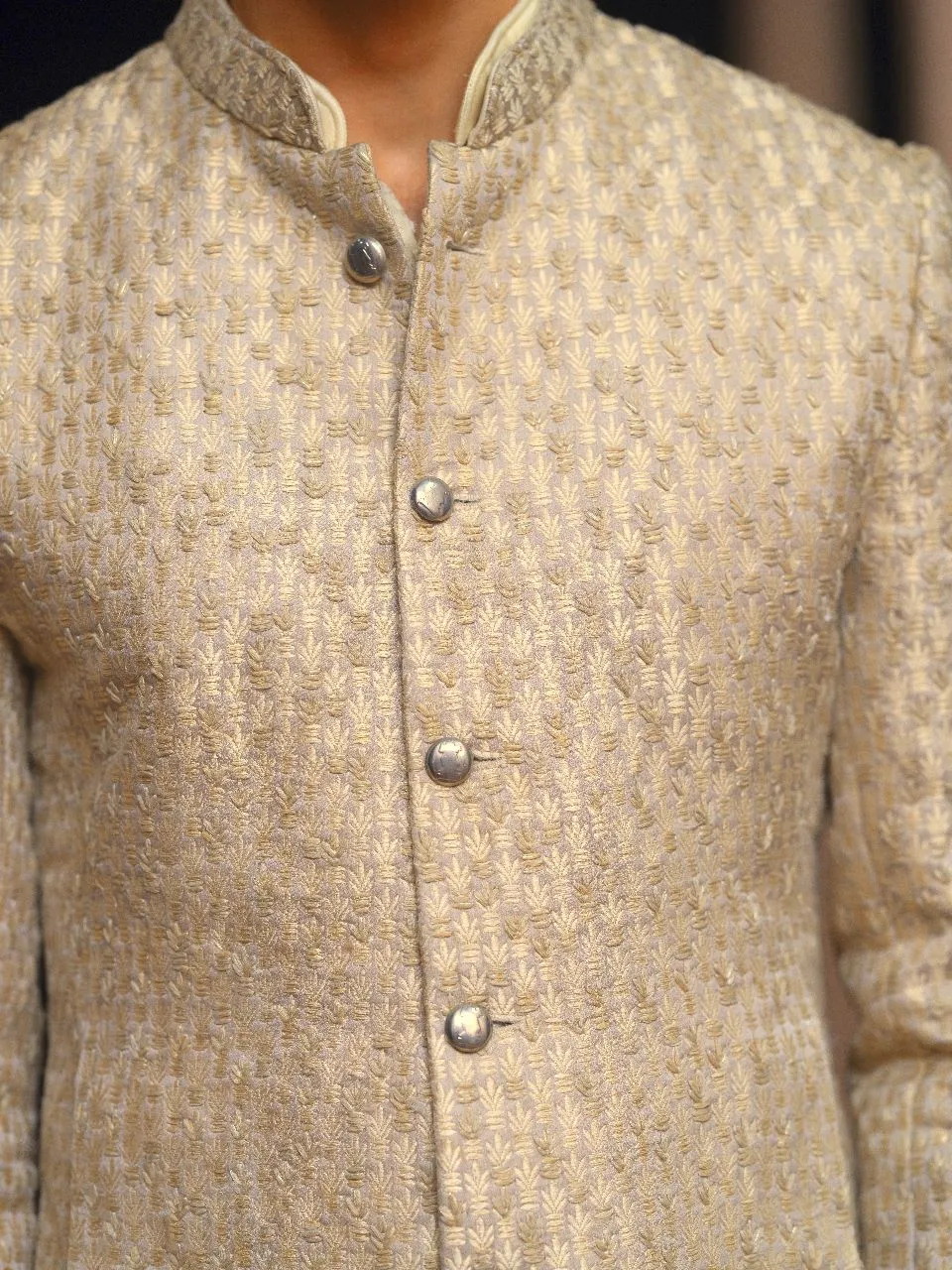 DUAL TONE CACTUS MINIMALISTIC THREADWORK JACKET