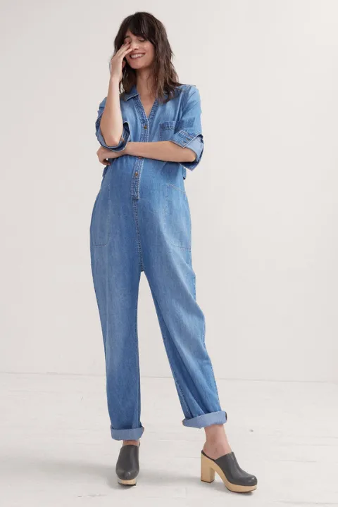 Everyday Denim Nursing Jumpsuit - Indigo