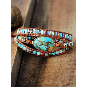 Exquisite Triple-Layer Natural Stone Bracelet for Luxury Fashion for Women