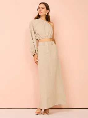 Faithfull the Brand Amreli Maxi Skirt in Natural