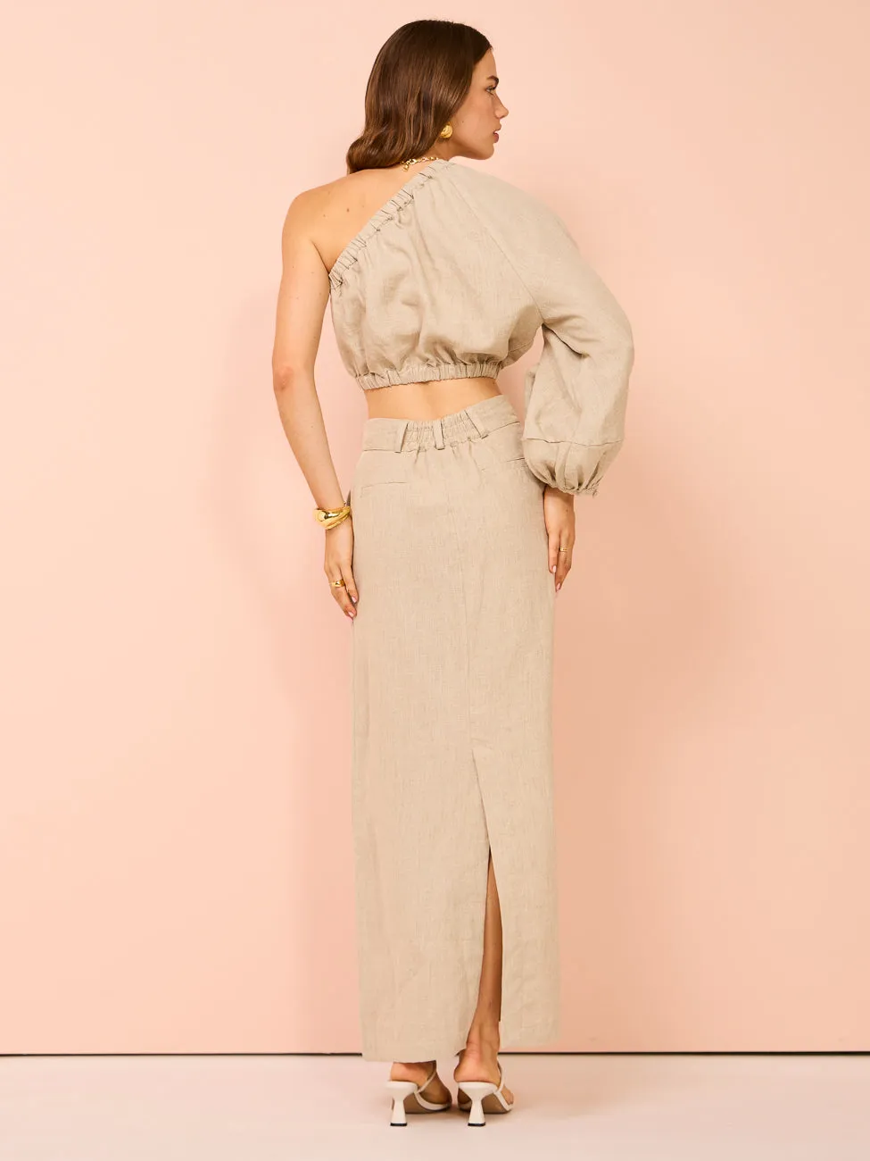 Faithfull the Brand Amreli Maxi Skirt in Natural