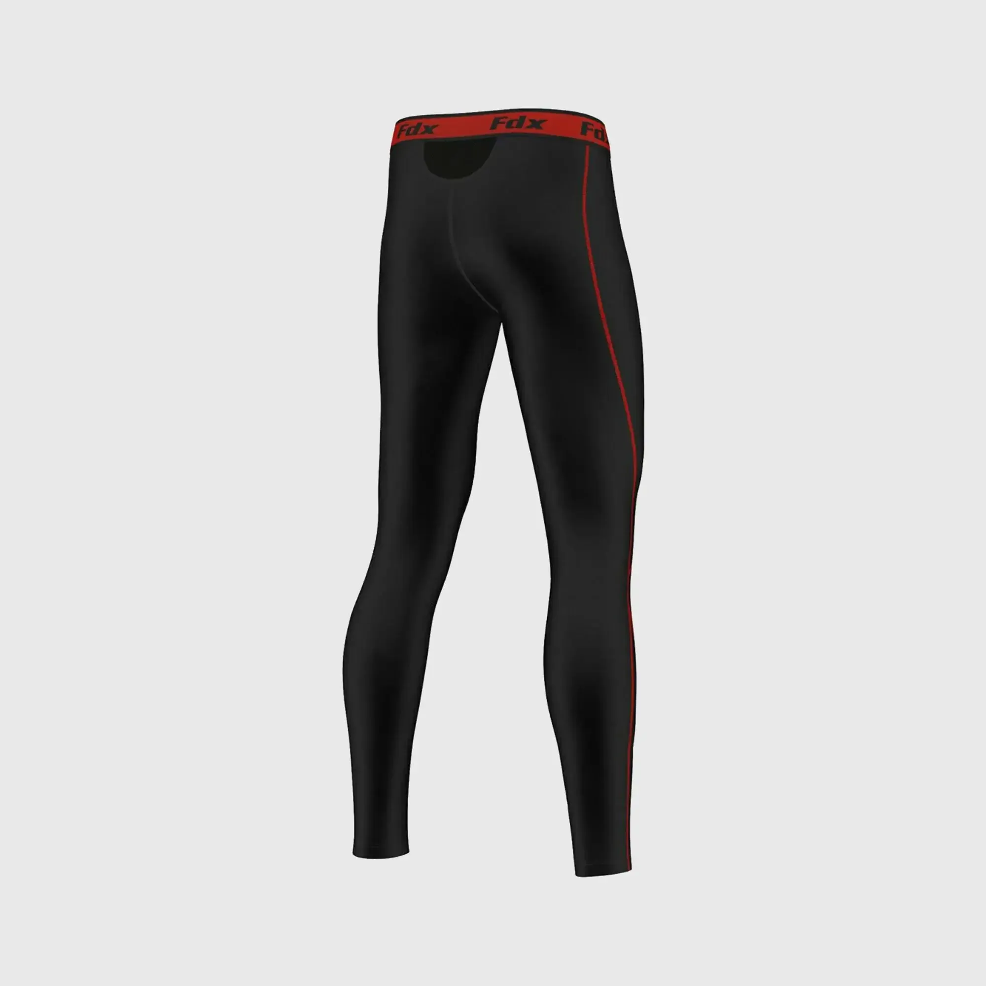 Fdx Men's Set Blitz Red Skin Fit Top & Compression Leggings