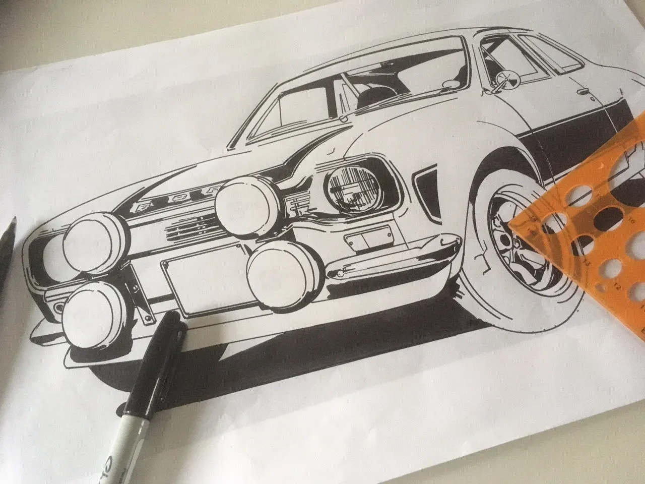 FORD ESCORT MK1 RS2000 T-SHIRT BLACK