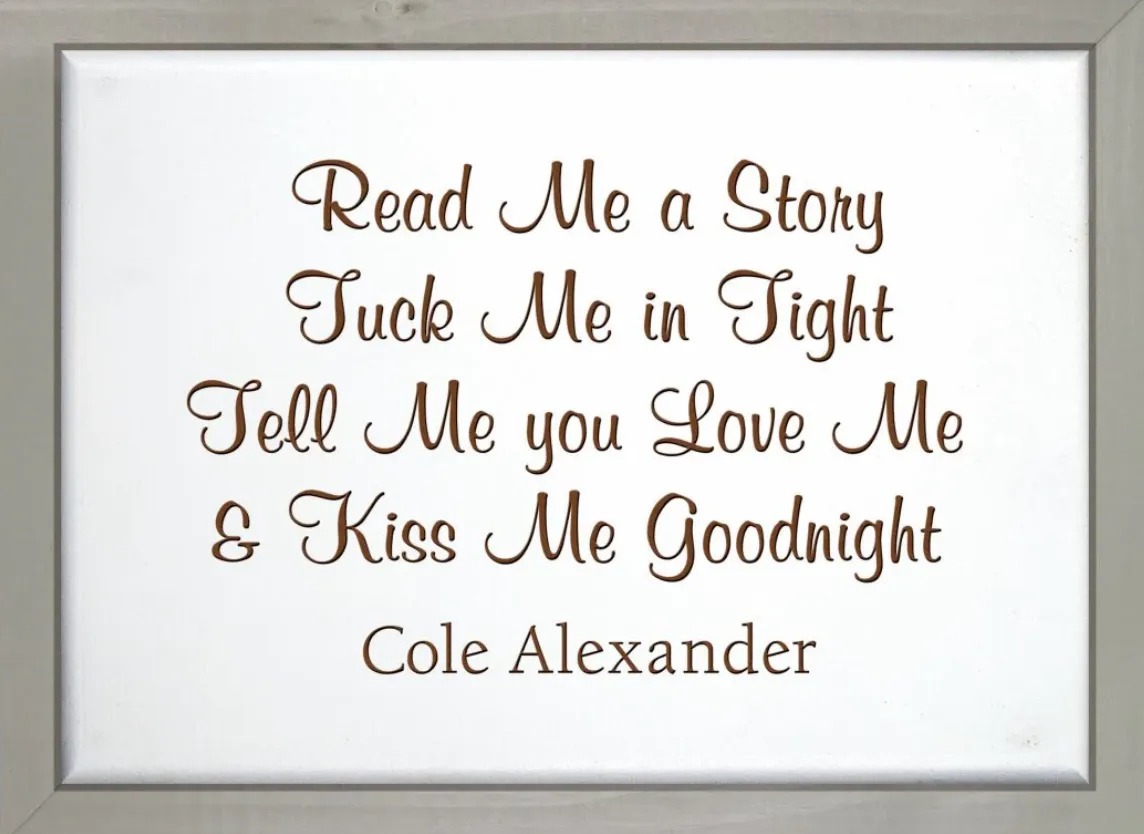 Framed Small Sign