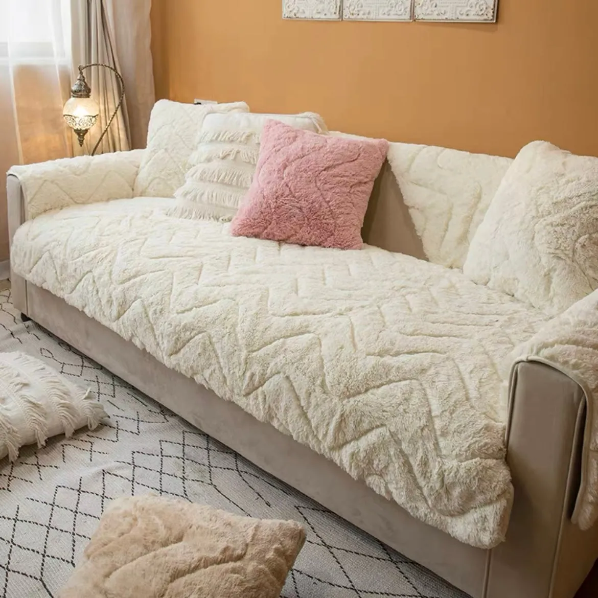 Free Shipping New winter plush non-slip warm sofa cushion bed can be used for mattress