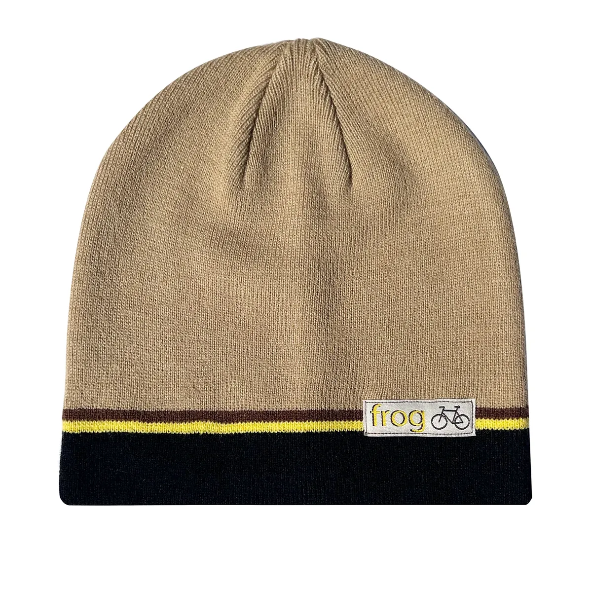 Frog Bicycle Beanie - Beige