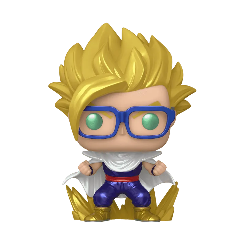 Funko Pop! Animation: Dragon Ball Super: Super Hero - Super Saiyan Gohan in Cape Metallic Chase #1708 Chalice Collectibles Exclusive