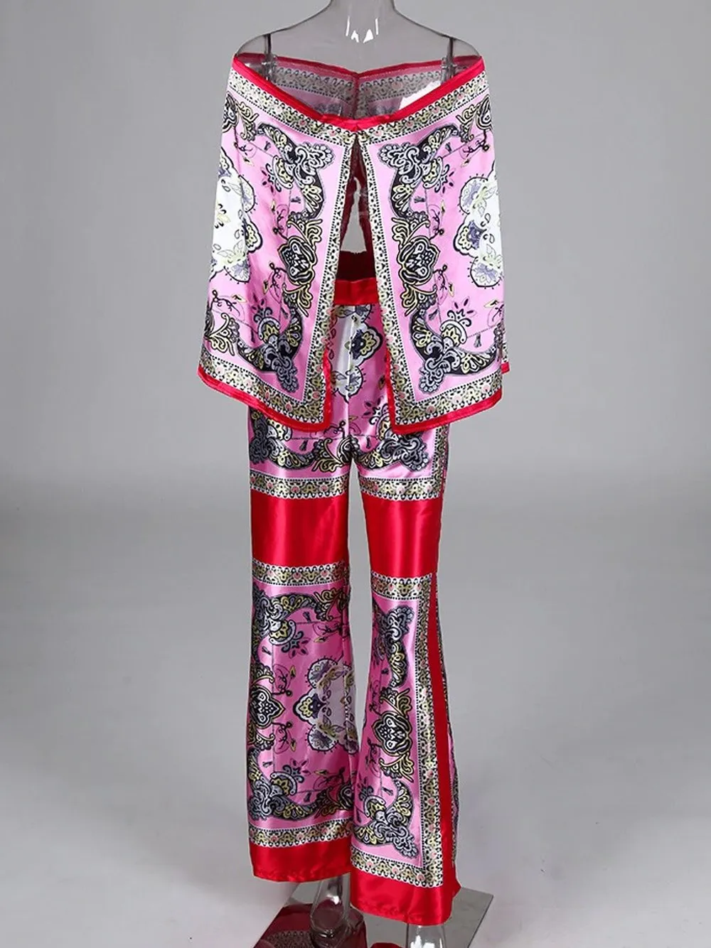 GF Cape & Pants Satin Set