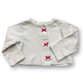 Girls Carter's Size 3 Months White Knit Button Cardigan
