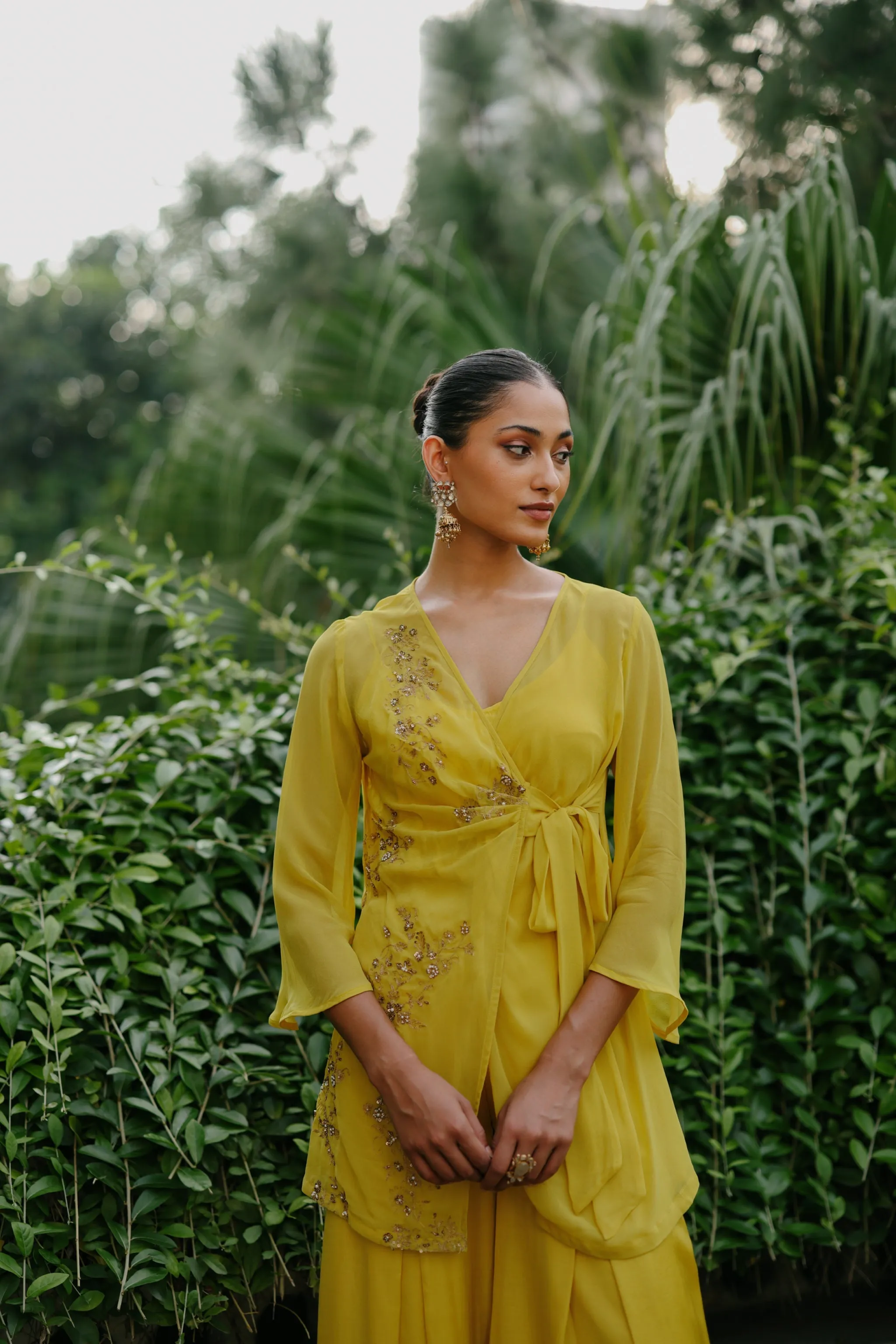 Golden Glow Embroidered Set