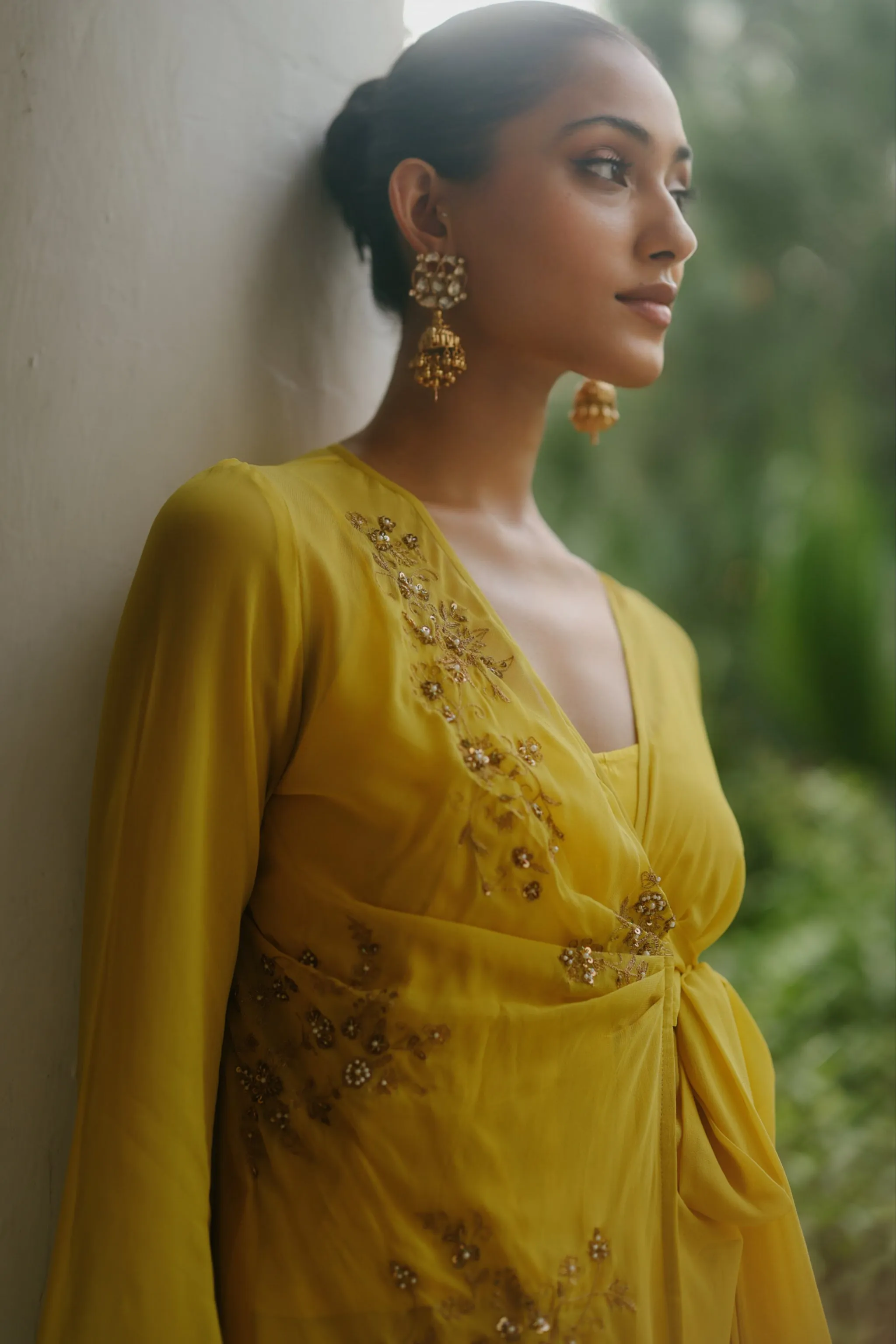 Golden Glow Embroidered Set