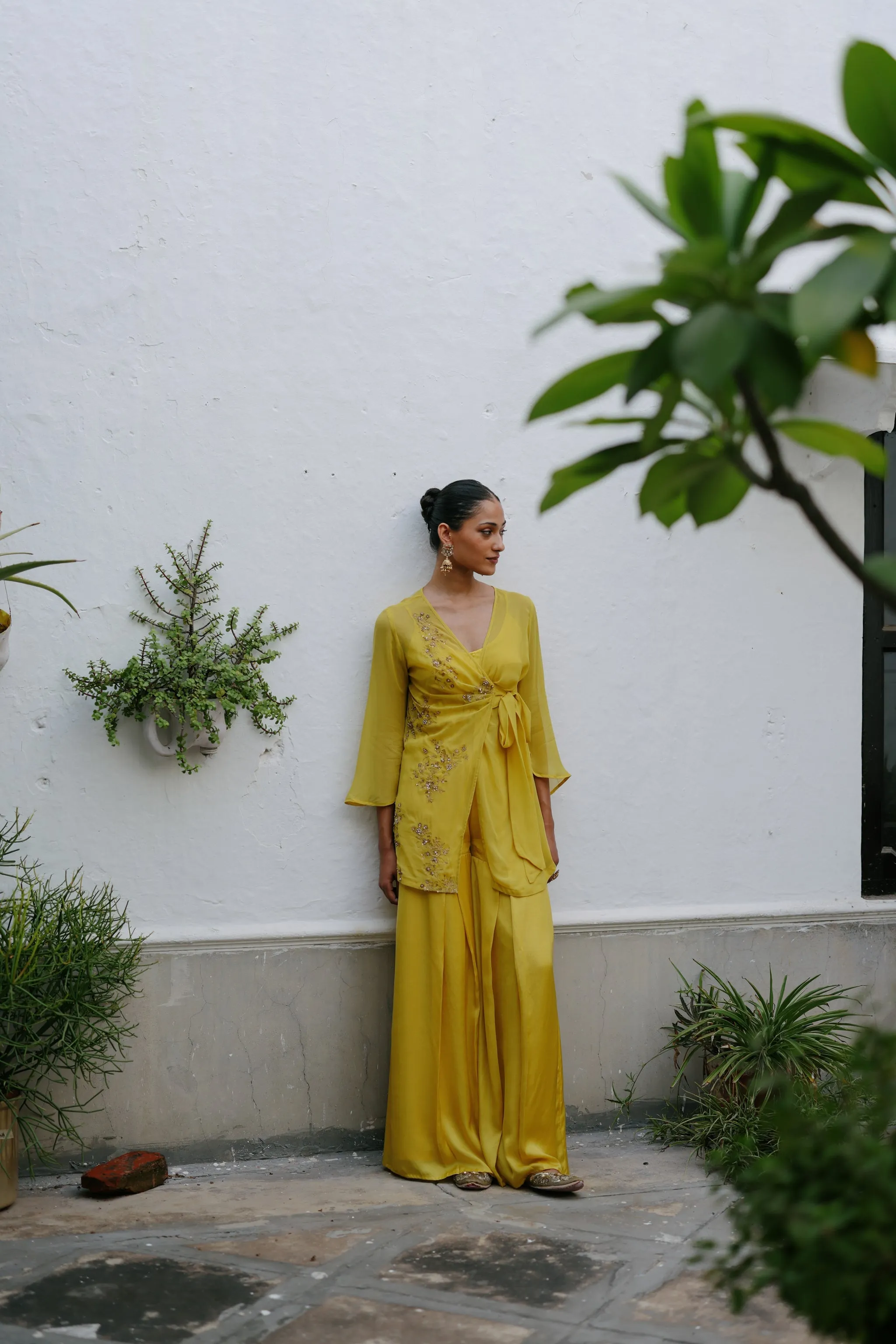 Golden Glow Embroidered Set