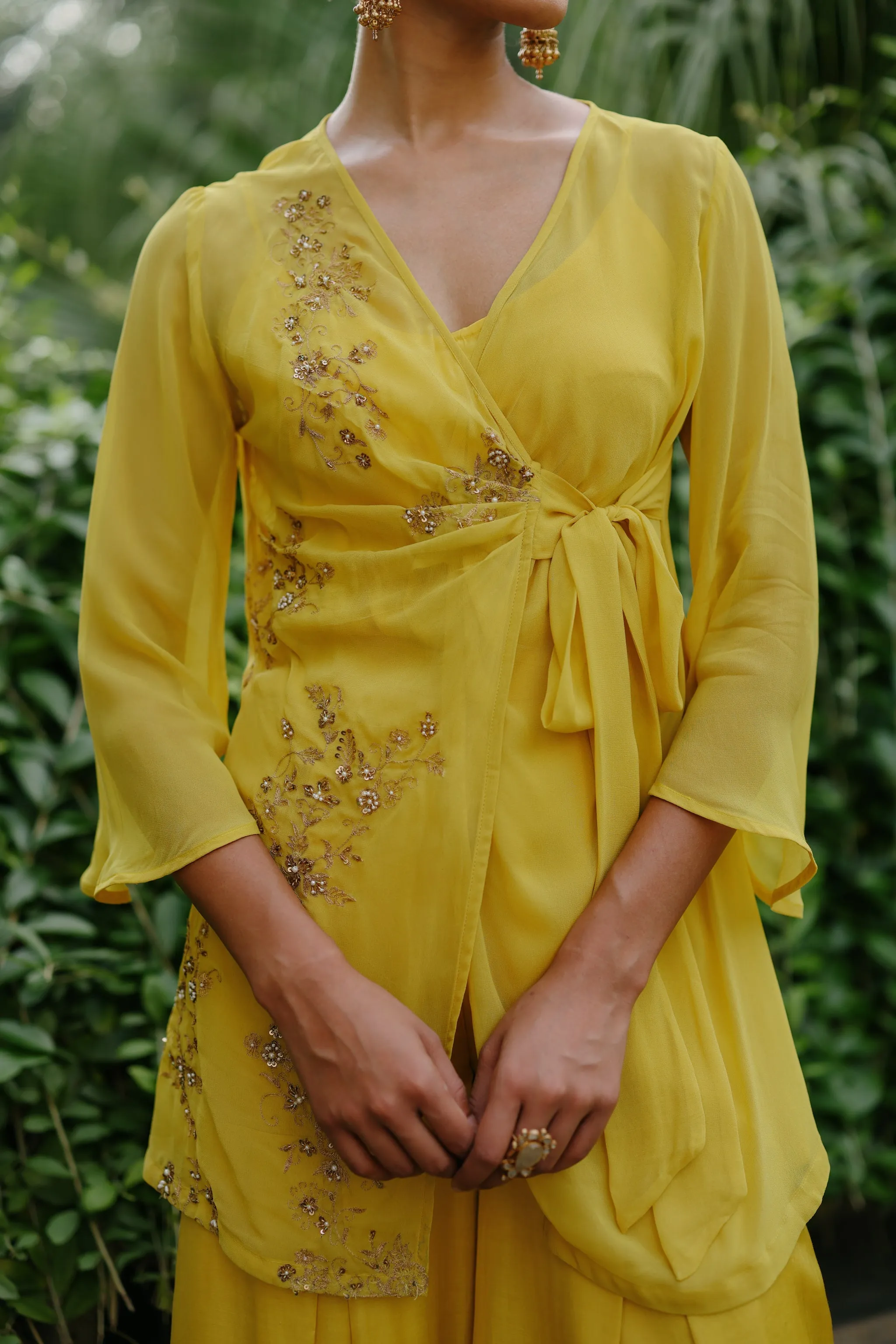 Golden Glow Embroidered Set