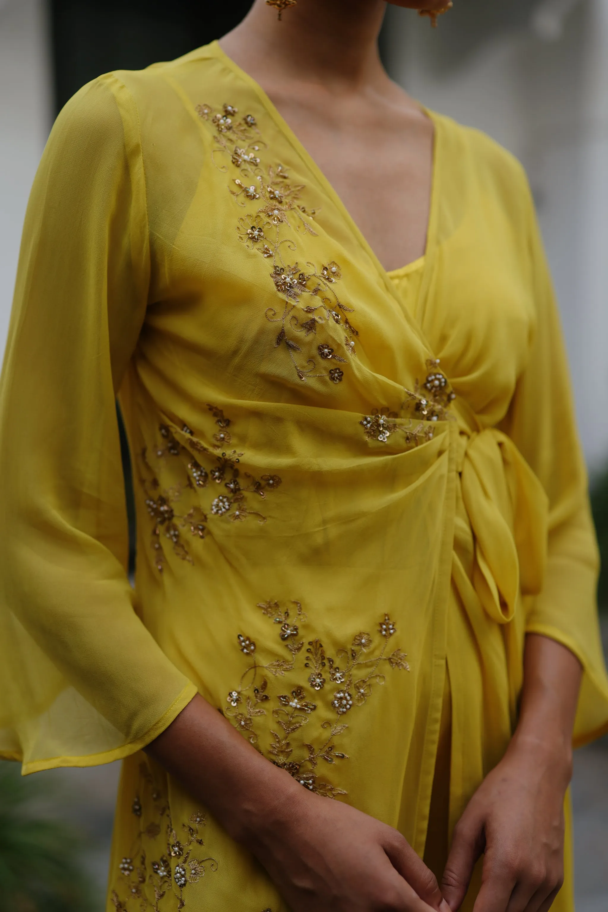 Golden Glow Embroidered Set