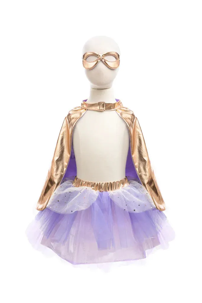 Great Pretenders Super-Duper Tutu/Cape/Mask Set - Rose Gold/Lilac