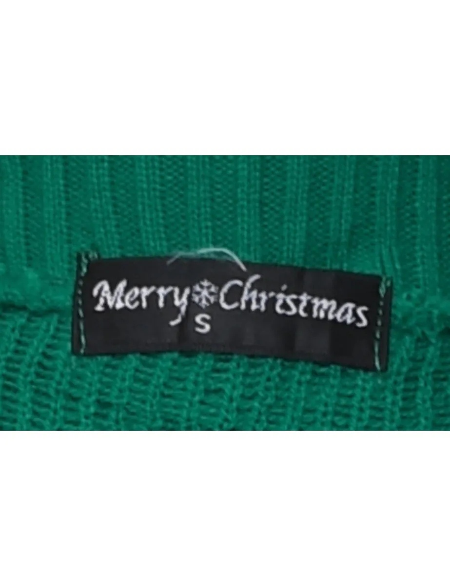 Green & Red Festive Gifts Design Christmas Jumper - S