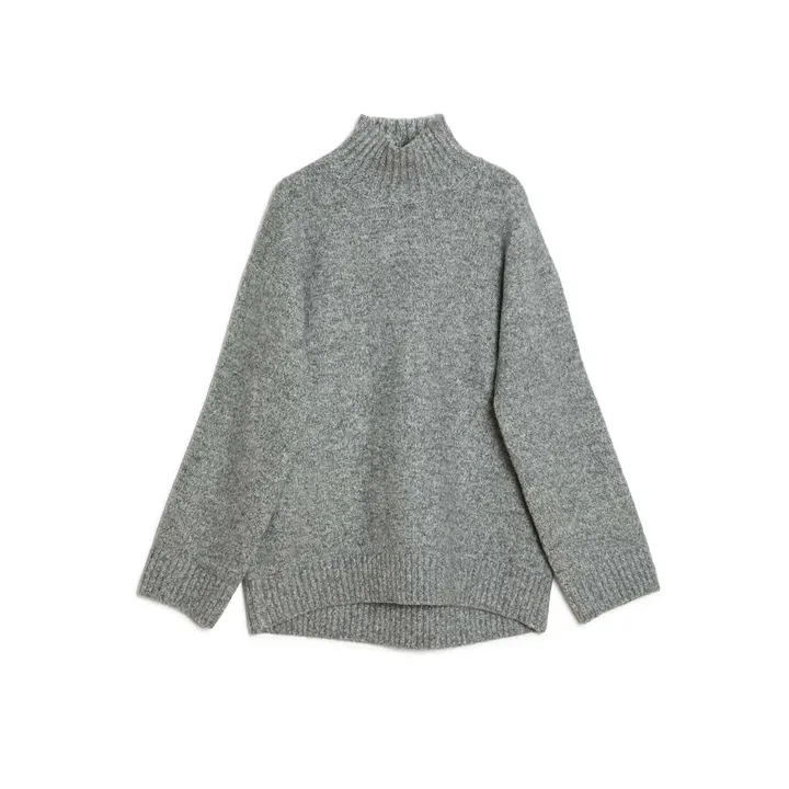 Grey Funnel Neck Jumper