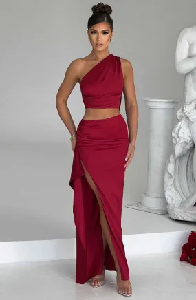 Halsey Maxi Skirt - Wine