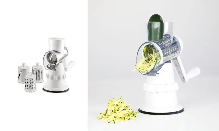 Hand-Cranked Vegetable Cutter and Slicer