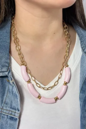 Holly Necklace - Light Pink