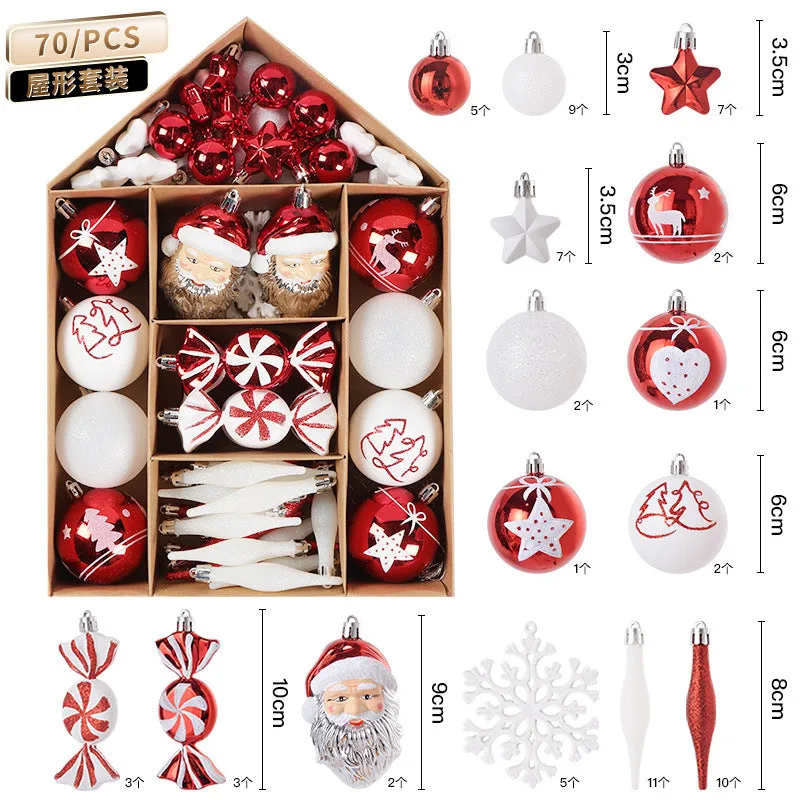 House-Shaped Kraft Paper Box Christmas Ball Gift Set