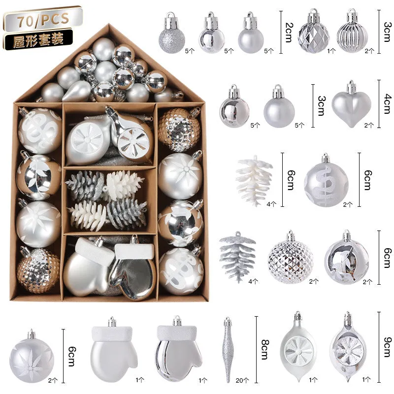 House-Shaped Kraft Paper Box Christmas Ball Gift Set