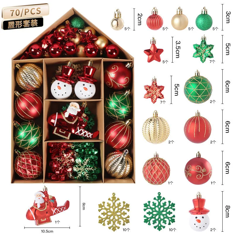 House-Shaped Kraft Paper Box Christmas Ball Gift Set
