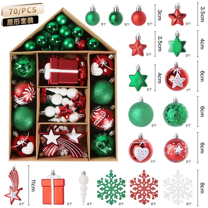 House-Shaped Kraft Paper Box Christmas Ball Gift Set