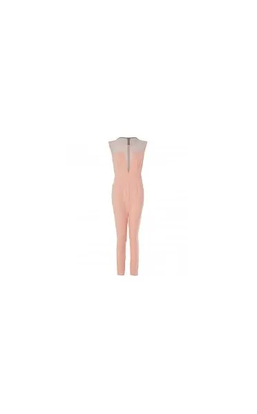 In To Deep Nude Chiffon Jumpsuit